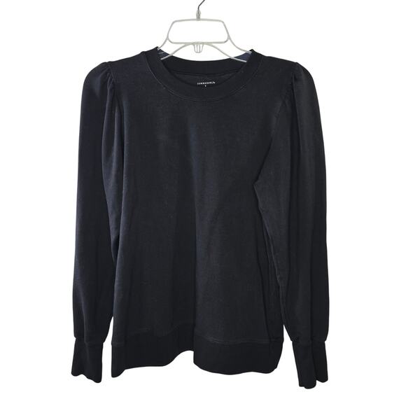 Summersalt Black The Softest French Terry Puff Sleeve Pullover Sweatshirt Small - Picture 2 of 6